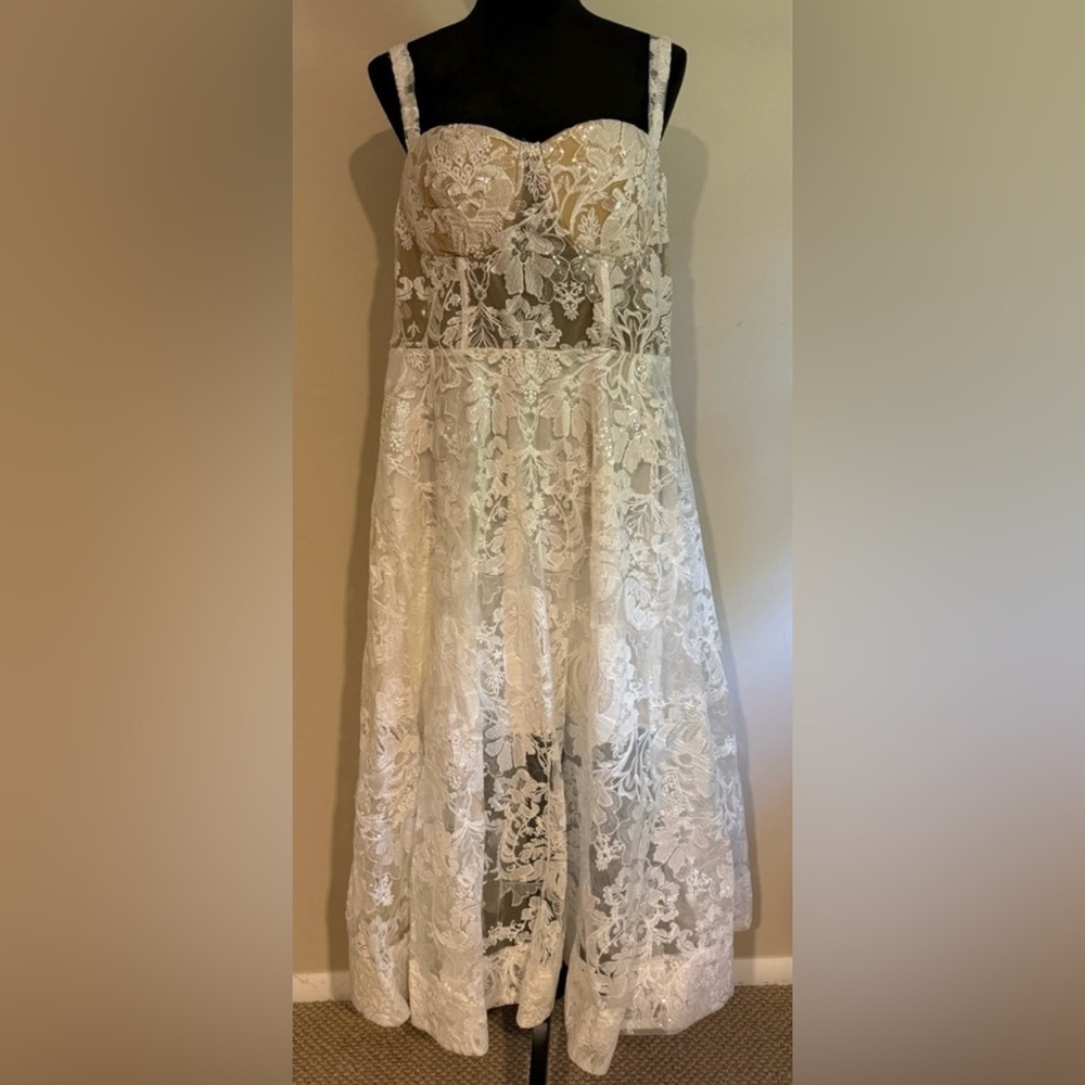 NWT Fashion Nova Born to Love Me Midi Dress-Ivory Size 2x ***sold out***